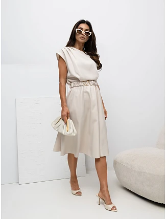 Šaty MI SK 3430 1.01 světle béžové