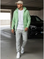 Pánská mikina s kapucí mint FashionStreet BX5230