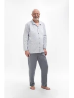 Pánské pyžamo Martel 403 Antoni III délka/r 3XL-4XL pyžamo na zip