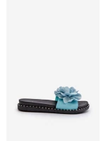 Dámské sandály s květinovými ozdobami Černé Cellanen