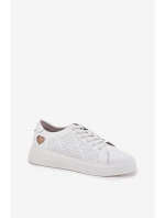 Dámské Kožené Tenisky Na Platformě Vinceza 88018 Bílé