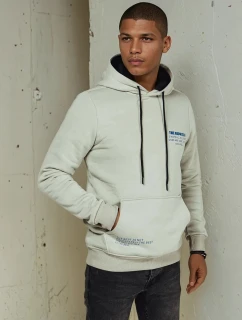 Pánská olivová mikina s kapucí FashionStreet BX5683