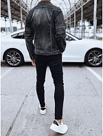 Pánská džínová bunda, černá, FashionStreet TX4702