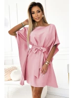 287-32 SOFIA Dámské motýlí šaty se zavazováním v pase - BRUCE ROSE