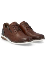 Pánské pohodlné hnědé kožené polobotky Rieker 14412-24