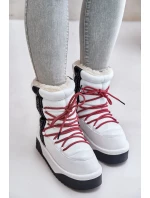 Dámské sněhule na tlusté podrážce veganské D.Franklin DFSH371007 bílé