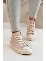 Dámské Tenisky Zateplené Z Eko Kůže Růžové Big Star OO274933 Dámské Tenisky Zateplené Z Eko Kůže Růžové Big Star OO274933