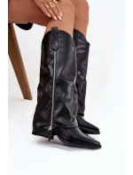 Kozaki Kovbojky Na Slučku Z Eko Kůže Černé Palira