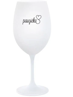 PAUZIČKA - bílá sklenice na víno 350 ml