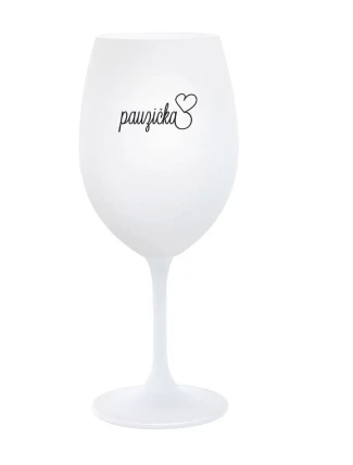 PAUZIČKA - bílá sklenice na víno 350 ml PAUZIČKA - bílá sklenice na víno 350 ml