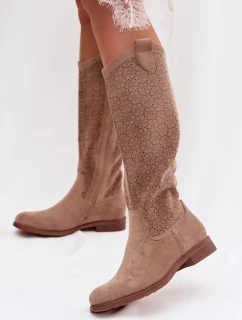Ažurové kozačky model 224443 Step in style