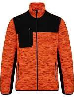 WK WK 9108 Pánská pracovní pletená fleecová bunda 20.9108 fluorescent orange melange/black