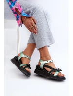 Dámské Sandály S Mašlí D&A CR956 Zelené