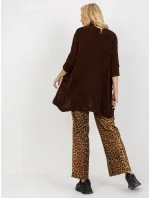 Dámský svetr LO SW LK 3002 kardigan.98P tmavě hnědý