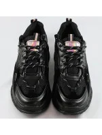 Černé šněrovací boty se zvýšenou podrážkou (7002) Černé šněrovací boty se zvýšenou podrážkou (7002)