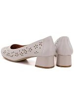 Dámské otevřené lodičky s blokem šedé Sergio Leone SK180