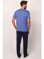 Italská móda Dallas c.r. dlouhá barva:modrá/šedá