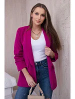 Bunda s klopou elegantní švestka Bunda s klopou elegantní švestka