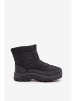 Pánské Sněhule Na Zip Zateplené Kožešinou Černé Linnora