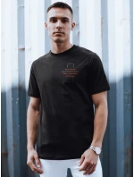 Pánské černé tričko FashionStreet RX5528