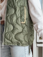 Dámská přechodná prošívaná vesta VESOLITA zelená FashionStreet TY4877