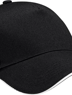 Beechfield B 15C 5 panelová sandwich kšiltovka 53.015C black/white
