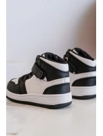 Dětské Sportovní Boty Vysoké Bílo-Černé Teredite