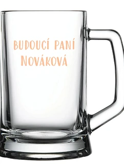 Personalizovaná pivní sklenice - budoucí paní