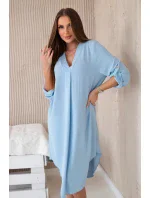 Šaty s výstřihem do V 88536 modré - Italian Fashion Šaty s výstřihem do V 88536 modré - Italian Fashion