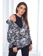 3dílná souprava Vřesoviště halenka, top a legíny šedá + černá 3dílná souprava Vřesoviště halenka, top a legíny šedá + černá