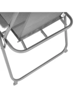 SADA ZAHRADNÍHO NÁBYTKU KULATÝ STŮL 4 ŽIDLE A SLUNEČNÍK TMAVĚ ŠEDÁ