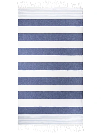 The One Towelling Hamam Marine Hamam ručník "Marine" 48.1046 navy/light blue The One Towelling Hamam Marine Hamam ručník "Marine" 48.1046 navy/light blue