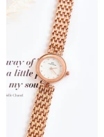 Dámské hodinky Giorgio & Dario se zirkony na ciferníku růžové zlato