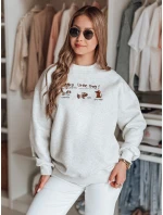 Dámská oversize mikina s jezevčíky JAMNIKOVE šedá FashionStreet BY1499