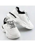 Bílo-černé dámské šněrovací sportovní boty (LU-3) Bílo-černé dámské šněrovací sportovní boty (LU-3)