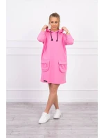 Šaty s kapucí ve světle růžové barvě Šaty s kapucí ve světle růžové barvě