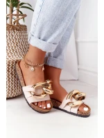 Nazouváky Na Korkové Podrážce S řetízkem Béžové Last Dance