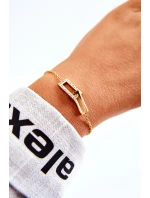 Dámský náramek celebrity ocel s kubickými zirkony zlato