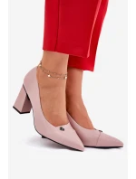 Elegantní Lodičky Na Podpatku Vinceza 62224 Růžové