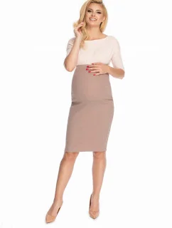 Dámská těhotenská sukně 1705 Béžová - PeeKaBoo