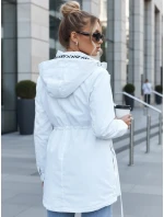 Dámská bunda parka s odepínací kapucí bílá FashionStreet TY5580