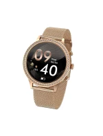 Dámské chytré hodinky VELTORI VT310-1 Zlatý náramek + růžový silikonový řemínek Dámské chytré hodinky VELTORI VT310-1 Zlatý náramek + růžový silikonový řemínek