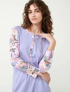 Vamp - Noční košile Lavender Sweet s knoflíkovou légou 21301 - Vamp