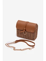 Malá Pletená Kabelka s Řetízkem Hnědá Renara