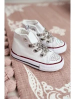 Dětské Tenisky Se Zirkony Bílé Smile Dětské Tenisky Se Zirkony Bílé Smile