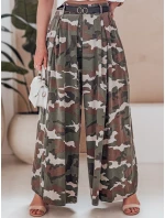 FLOWES tmavě zelená moro kalhotová sukně s páskem FashionStreet UY2561 FLOWES tmavě zelená moro kalhotová sukně s páskem FashionStreet UY2561