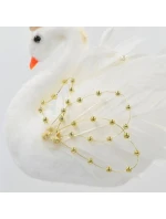 DEKORATIVNÍ ZÁVĚSNÁ LABUŤ 17CM ZLATÁ KŘÍDLA