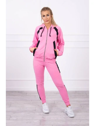 Sportovní sada s pruhy světle růžová