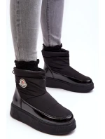 Dámské vytažené sněhule na platformě černé Gattea Dámské vytažené sněhule na platformě černé Gattea