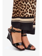 Laky Dámské Sandály Na Klínu Černé Vliraya